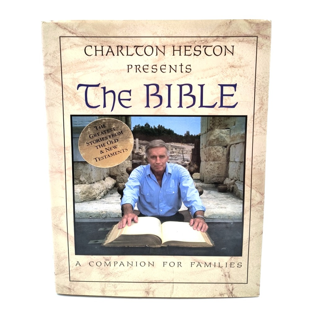 Charlton Heston Presents The Bible 1997 Hardcover Companion for Families